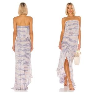 Young Broke Fabulous Dreamboat Dress in Lilac Ikat